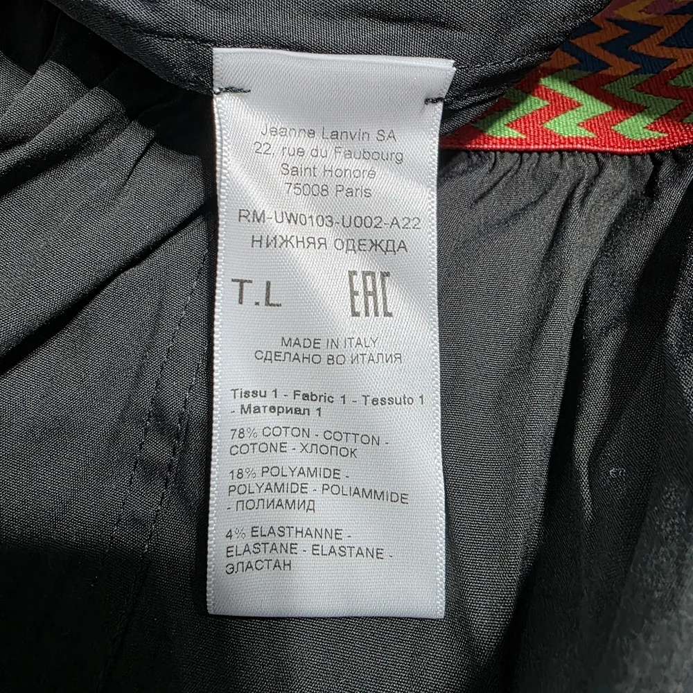 NWT Lanvin Curb Cotton Blend Boxer In Black Sz L